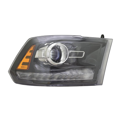 Replacement Black Passenger Side Halogen Headlight Assembly w/o Logo