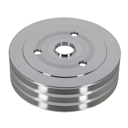Aluminum Triple 3-Groove Crankshaft Crank Pulley for Small Block Chevy (SWP)