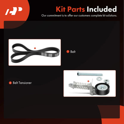 3X Serpentine Belt Drive Component Kit for Buick Encore, Chevy Sonic (2013–2020)