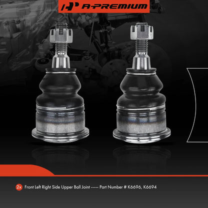 2X Front Upper Side Ball Joint for Chevy Silverado 2500 HD (2001–2010)