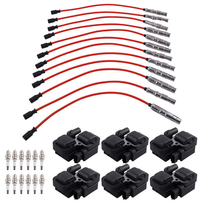 Ignition Coil, Spark Plug & Wireset for Mercedes-Benz ML320 ML350 (1998–2005)