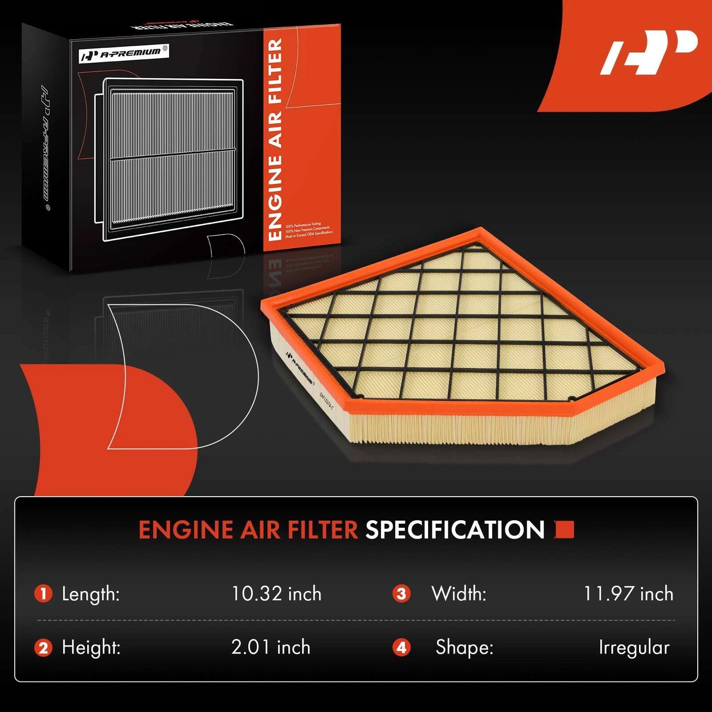 2X Engine Air Filter for Chevrolet Camaro (2016–2022) V8 6.2L