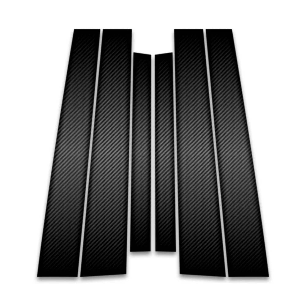 6pc Carbon Fiber Pillar Post Covers for 2007-2011 Nissan Versa Sedan