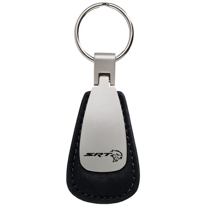 Black Leather Teardrop Keychain - Officially Licensed for Dodge SRT Hellcat