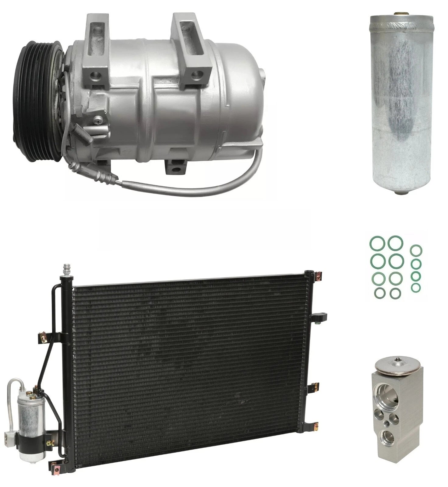 AC Compressor Kit with Condenser for Volvo S60 2.4L 2.5L (2005–2010)