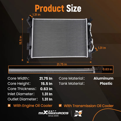 Coolant Radiator for Kia Soul (2014–2019) AT Crossflow
