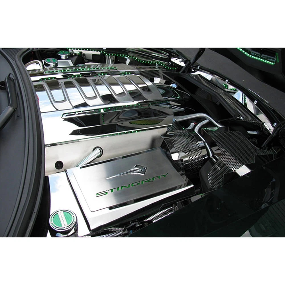 Fuse Box Cover Yellow C Fiber Stingray Inlay for Chevrolet Corvette Z06 (2014–2019)