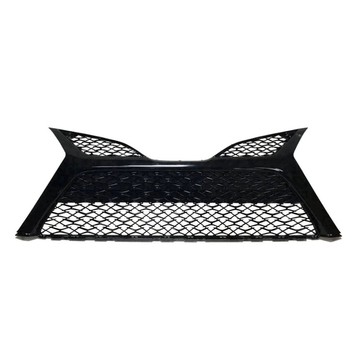 Replacement Black Gloss Poly Front Lower Bumper Cover Grille w/o Park Assist