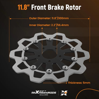 Front Brake Rotor Disc for Harley Touring Electra Glide Street Glide (2008–2019)