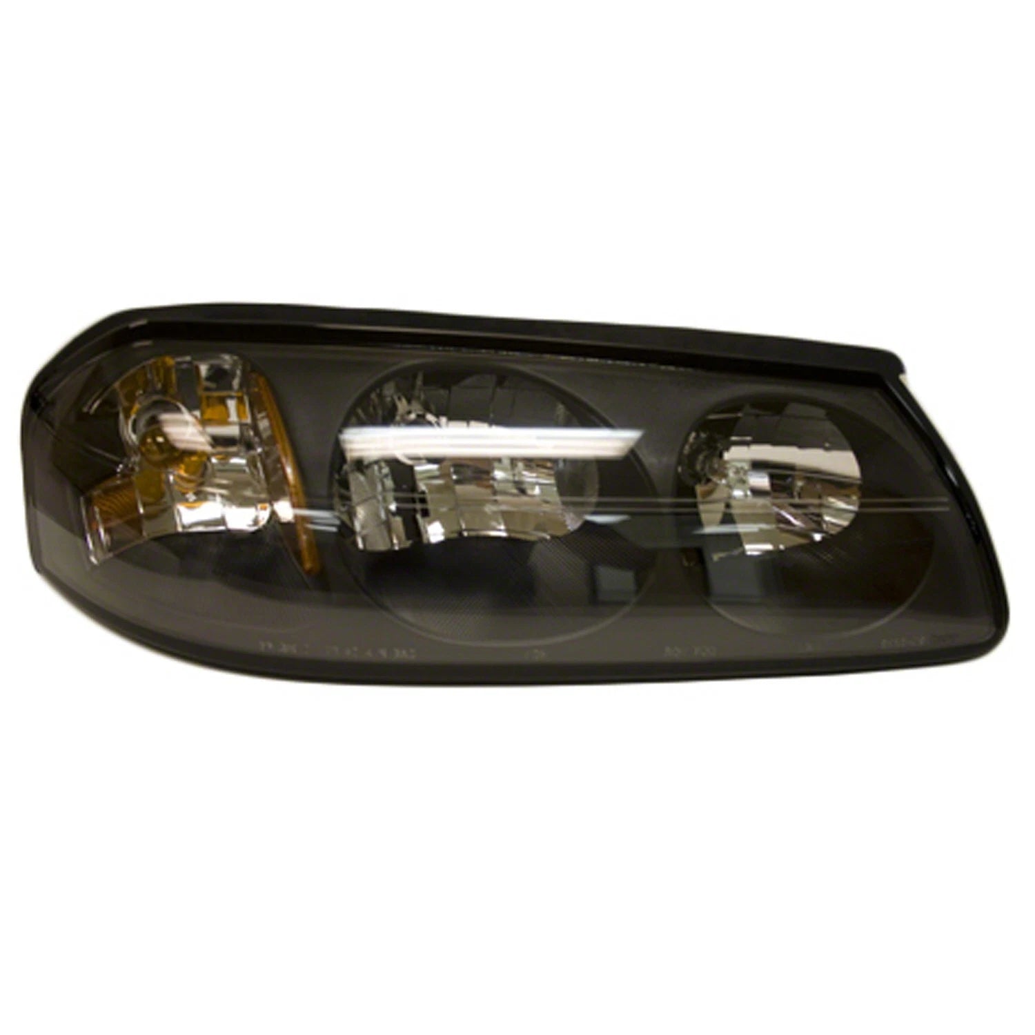 Replacement Black Passenger Side Head Light Assembly w/o Center Bulb Shield