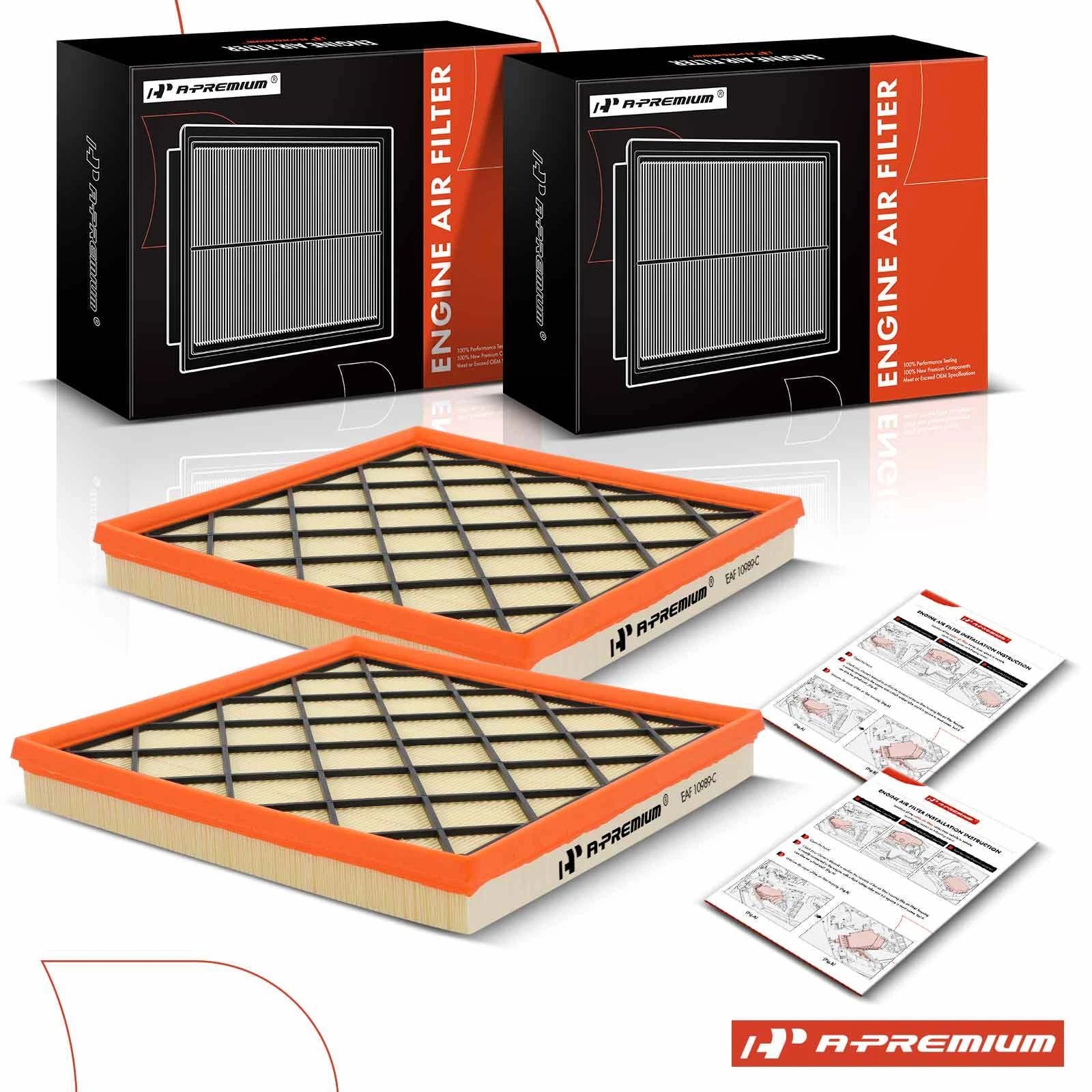 2X Engine Air Filter for Chevrolet Cruze (2011–2015) Buick Verano (2012–2015)