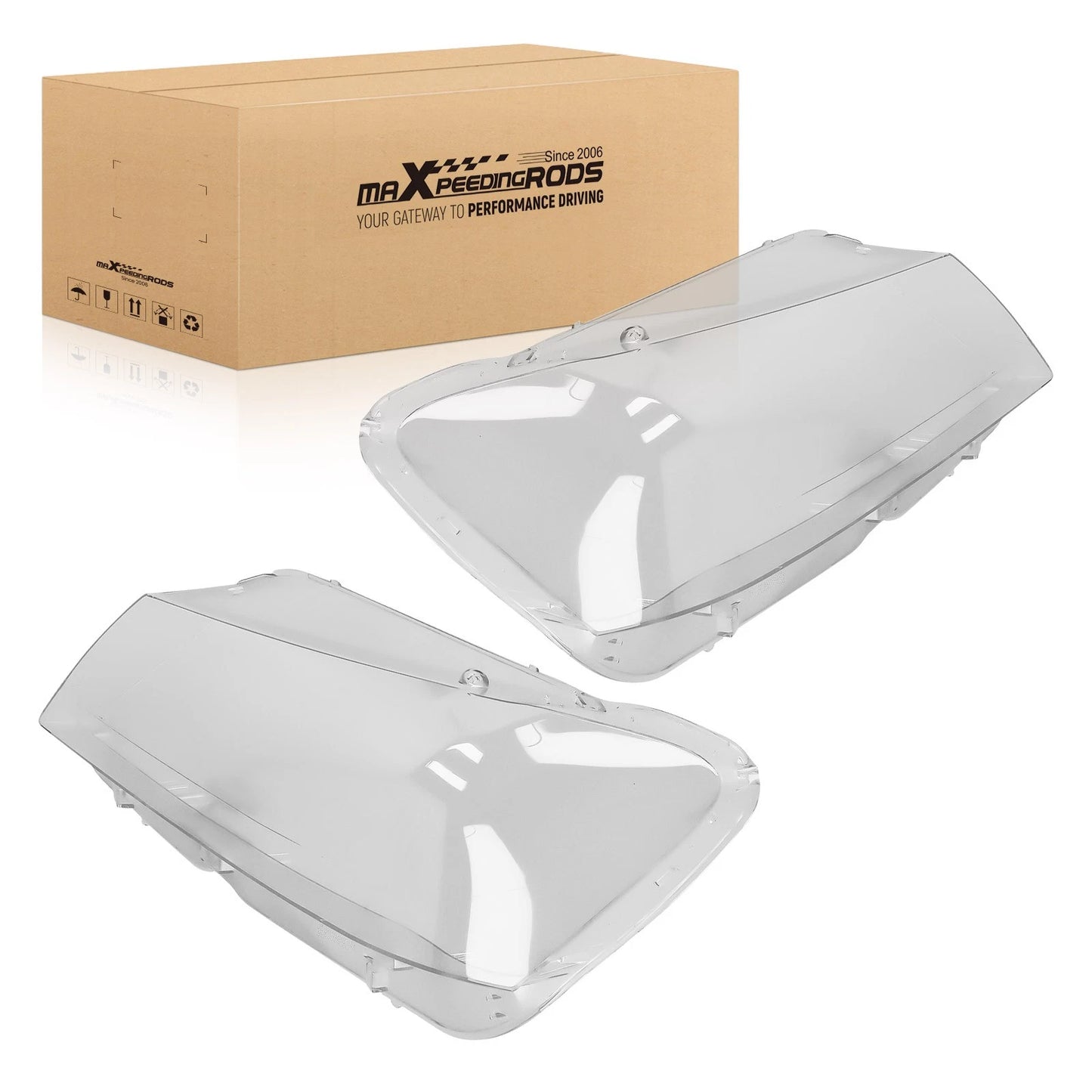 Headlamp Lens Covers Kit for BMW X3 F25 (2011–2014) Front Left Right Clear