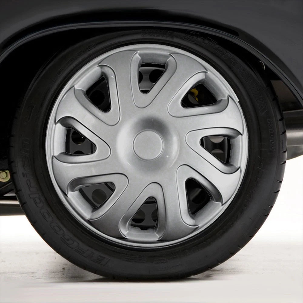 Set of Four 14" Silver Hubcap Wheel Covers for 2000-02 Toyota Corolla (Push-on)