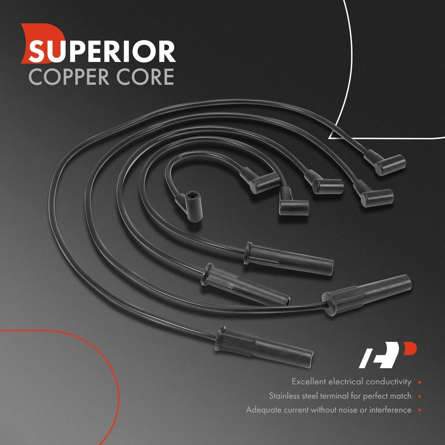 5x Spark Plug Wire Set for Chevrolet S10 Blazer GMC S15 (1983–2005)