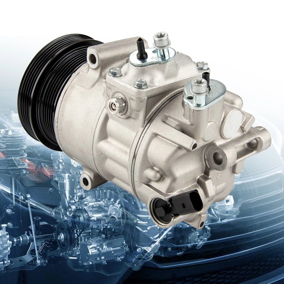 AC Compressor For VW Jetta Golf Passat (2005–2014) Double Pulley New