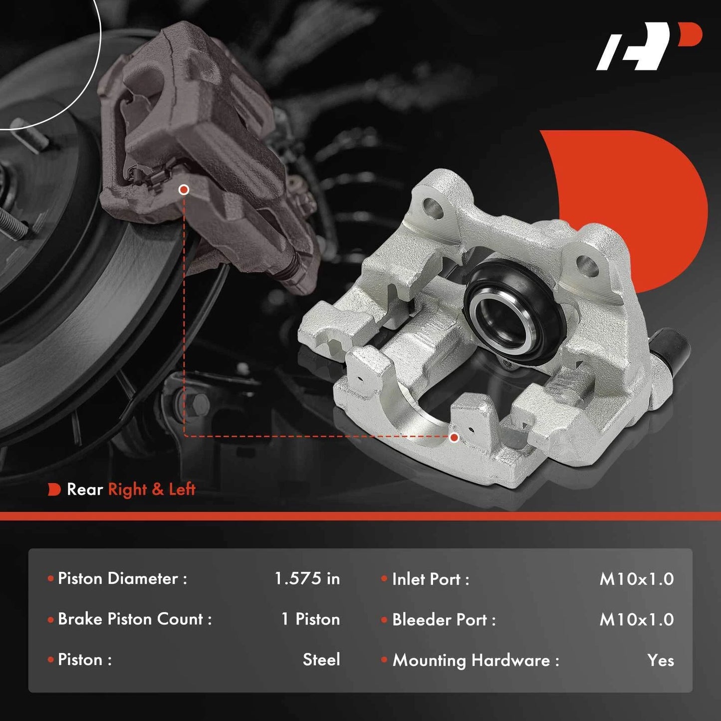2X Rear Brake Calipers for Mercedes C350 E350 E550 (2008–2012)