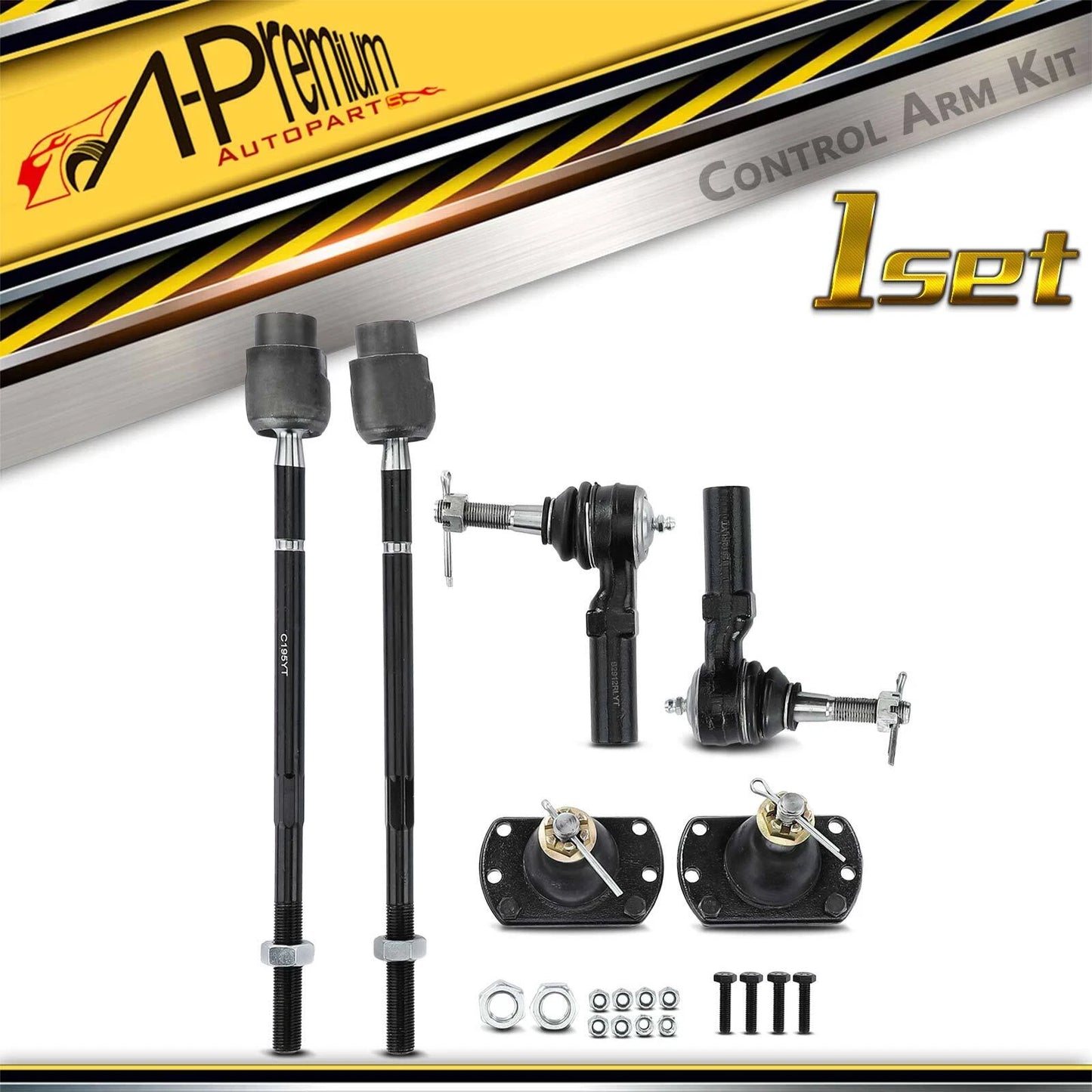 6X Front Lower Ball Joints & Tie Rod Ends for Chevrolet Buick Oldsmobile