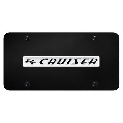 Chrome Name on Black License Plate - Officially Licensed for Chrysler PT Cruiser
