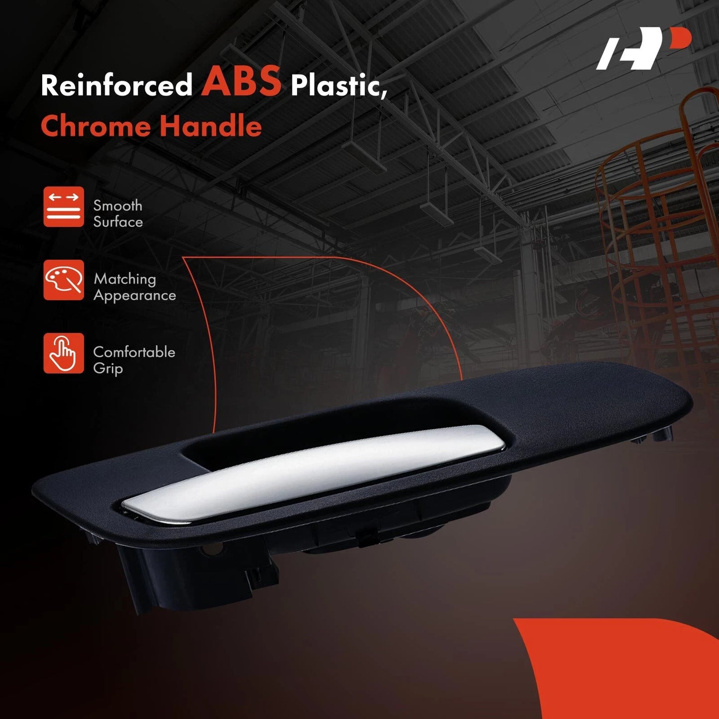 Chrome/Black Interior Door Handle for Chevy Silverado 1500