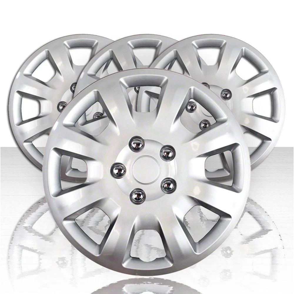 Hubcap Wheel Covers Set of Four 16 Inch Silver for Mitsubishi Galant (2006–2009)