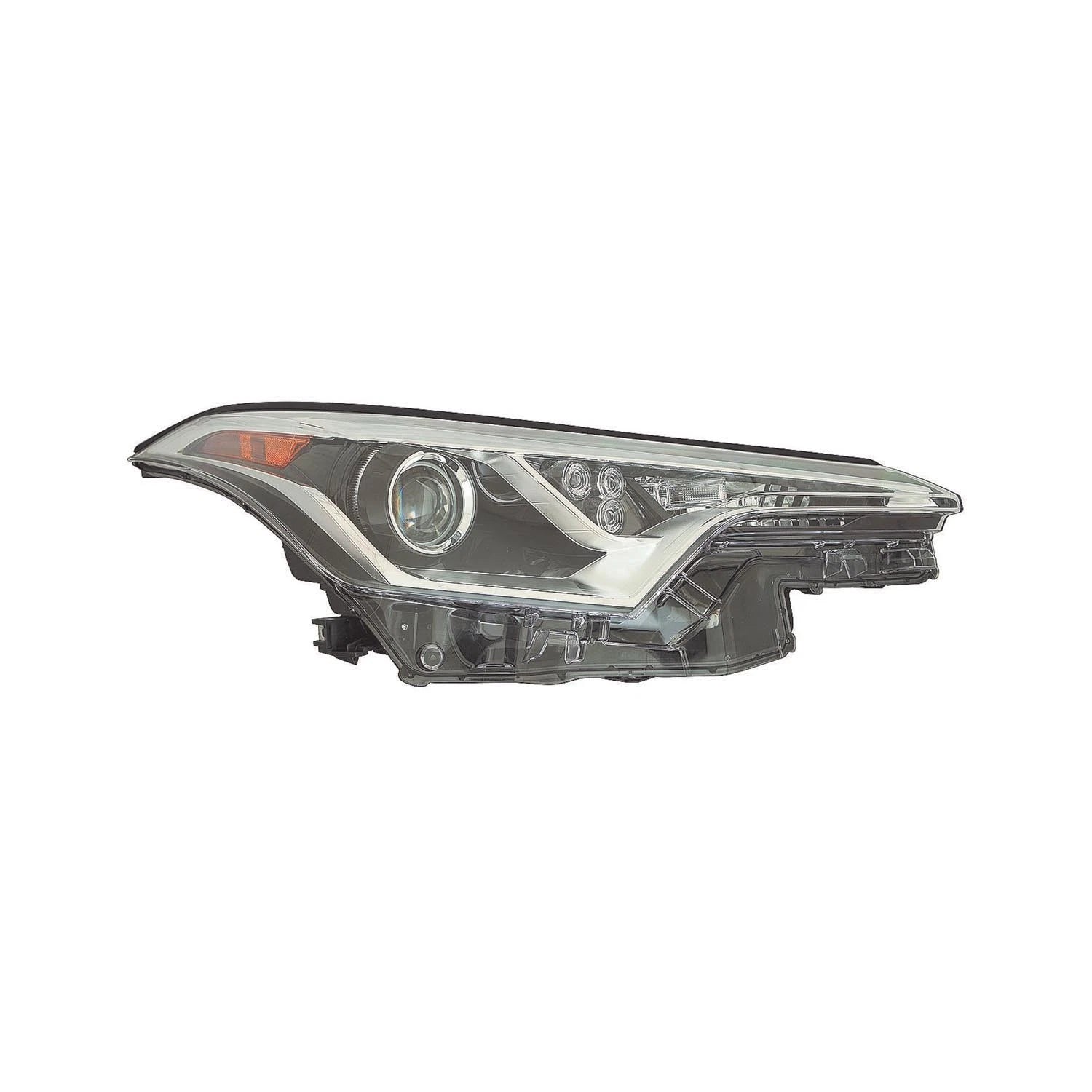 Replacement Passenger Halogen Headlight Lens Housing w/LED Daytime Running Light