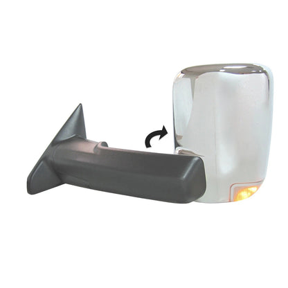 Replacement Chrome Driver Side Door Mirror w/Power Folding w/Memory