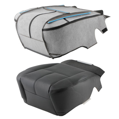Bottom Leather Seat Cover Pair for GMC Yukon XL (2007–2012) Black