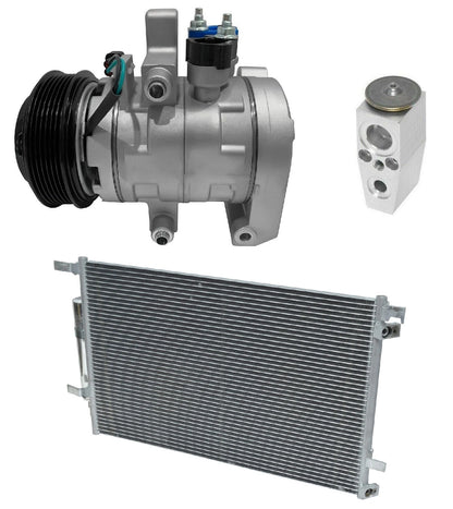 AC Compressor Kit with Condenser for Ford Mustang 5.0L 5.2L (2016–2018)