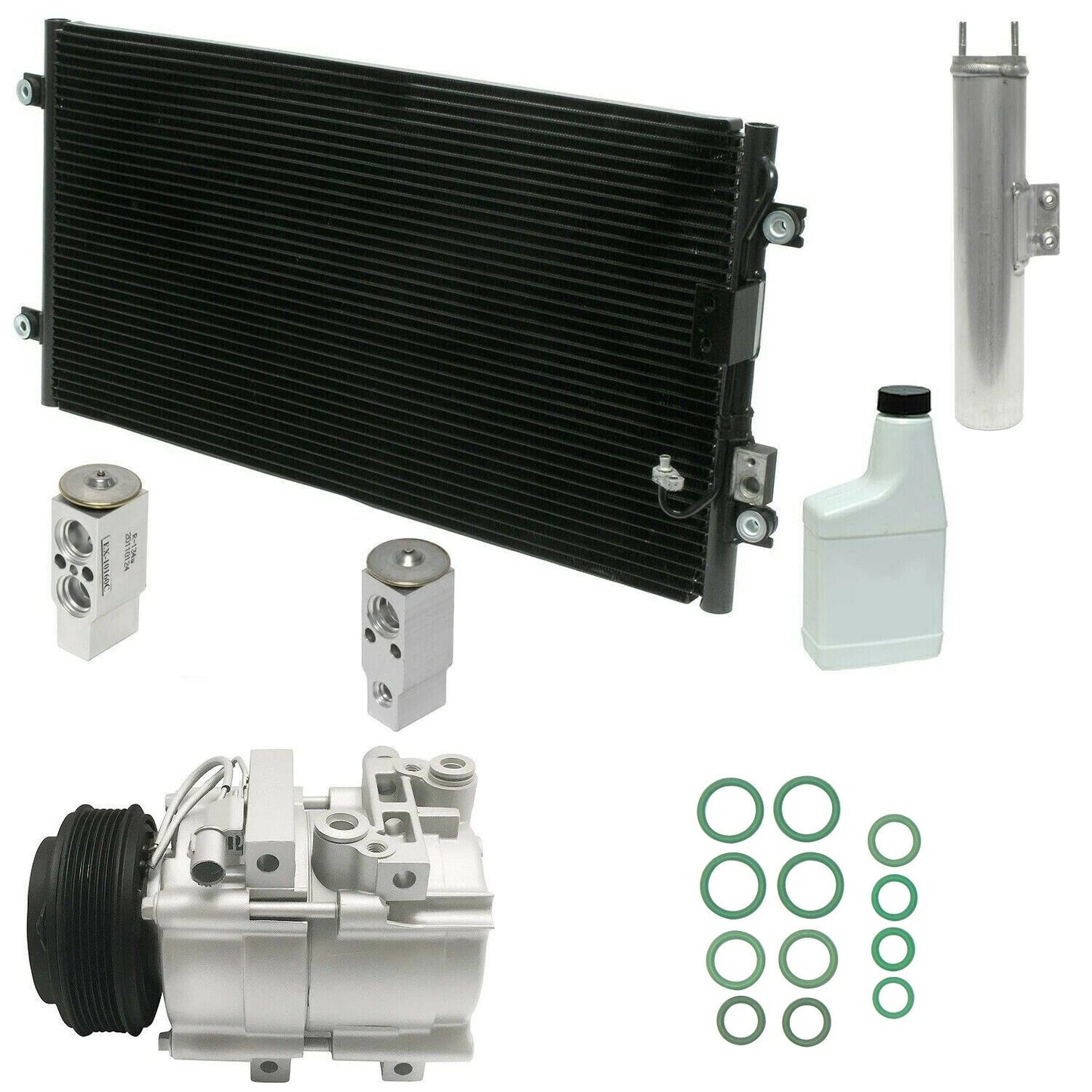 AC Compressor Kit Replacement with Condenser for Ford F150 (1997–2003)