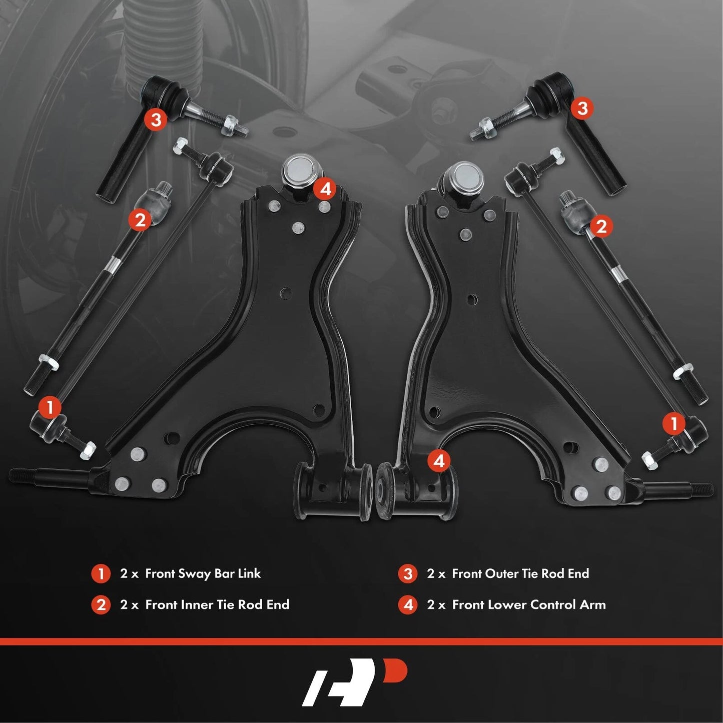 8x Front Control Arm with Ball Joint for Buick Enclave GMC Acadia (2008–2017)