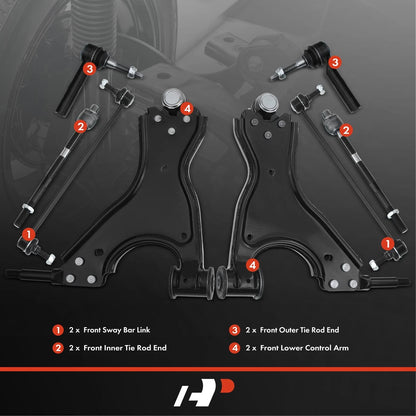 8x Front Control Arm with Ball Joint for Buick Enclave GMC Acadia (2008–2017)