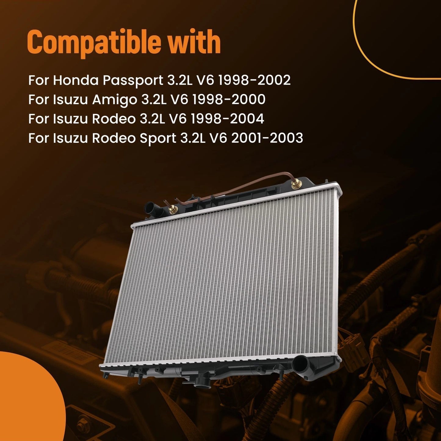 Aluminum Radiator for Isuzu Rodeo Sport 3.2L (2001–2003)