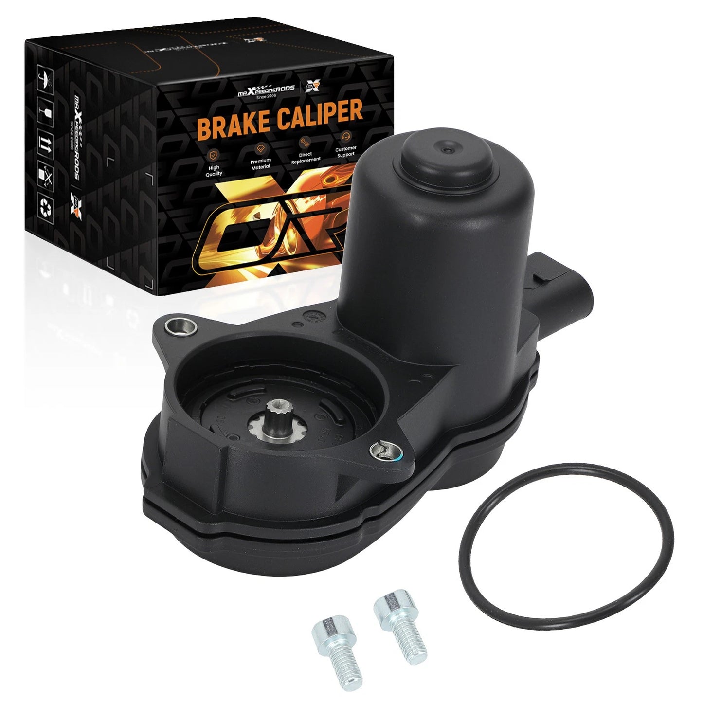 Black Electronic Brake Caliper for Audi A4/S4 (2008–2013)