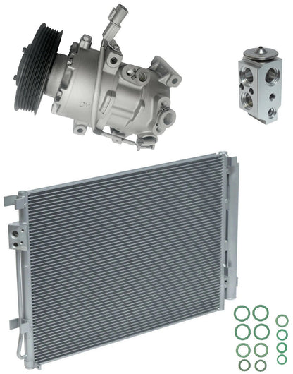 AC Compressor Kit With Condenser for Kia Rio 1.6L (2012–2014)