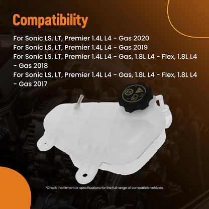 Coolant Container Tank for Chevrolet Sonic LS LT Premier (2017–2020)
