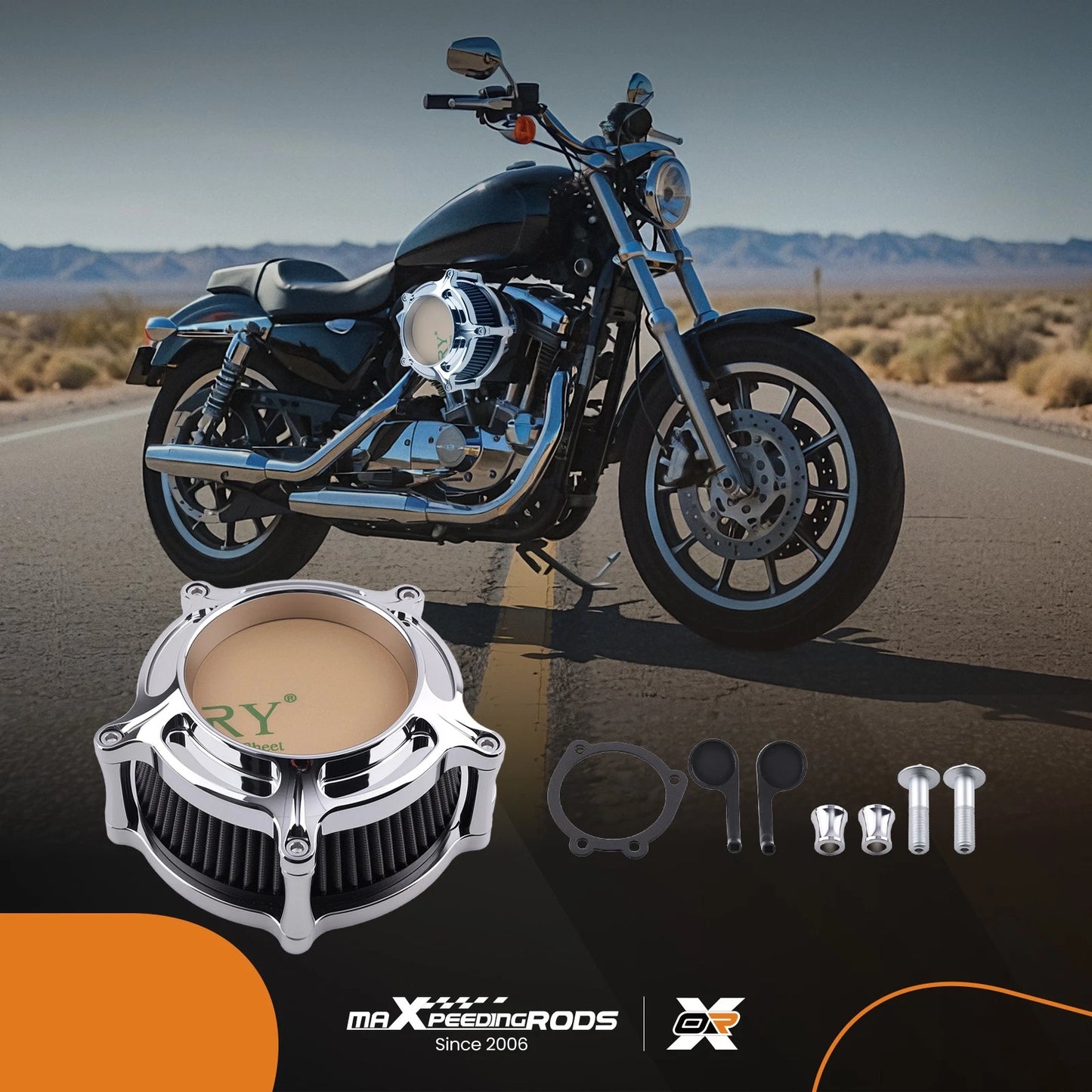 Air Cleaner for Harley Sportster XL883 XL1200 (2004–2022) Black