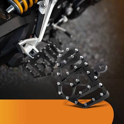Black MX Style Wide Foot Pegs for Harley Dyna Softail Wide Glide (2011–2024)