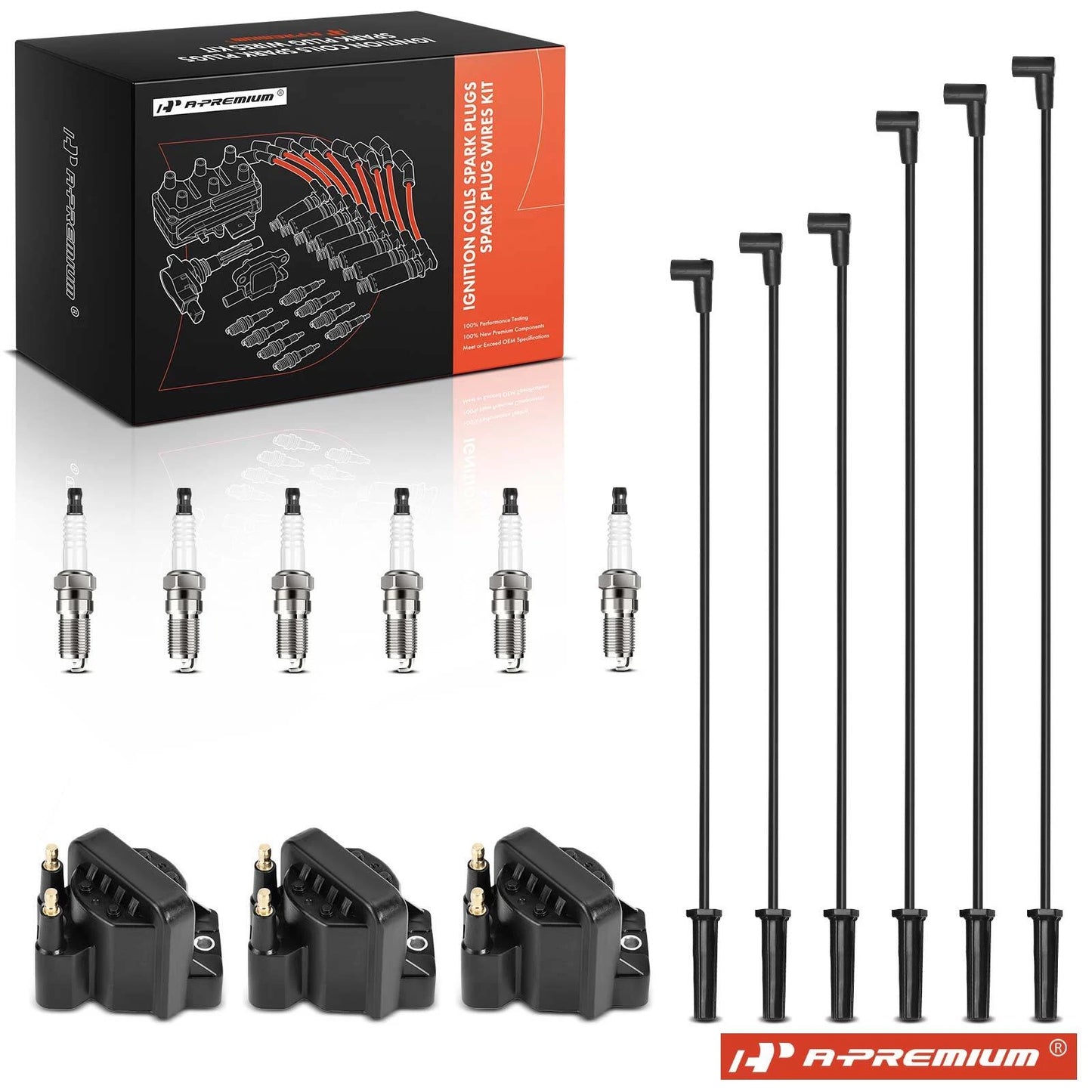 3X Ignition Coils & 6X Iridium Spark Plugs for Chevy Buick