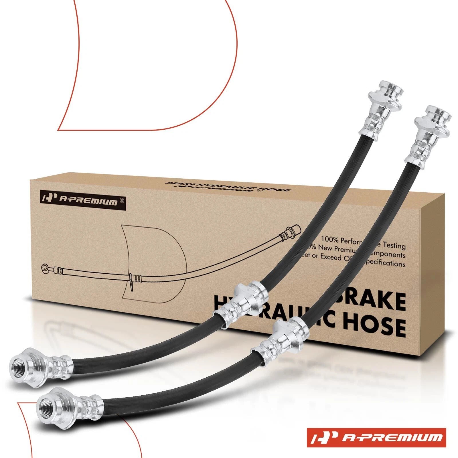 2X Rear Brake Hydraulic Hose for Chevy Metro (1998–2001)