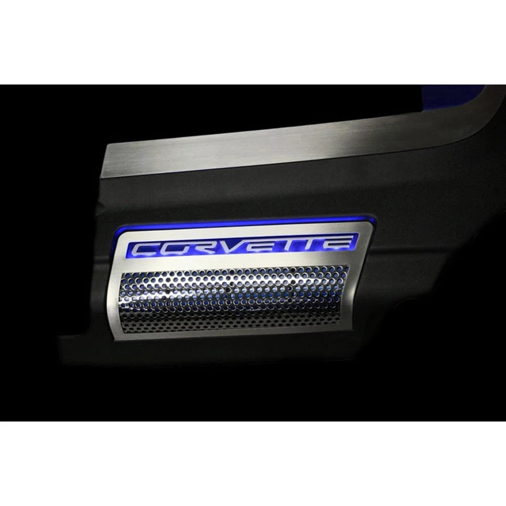 Engine Shroud Side Inserts with Yellow LED for Chevrolet Corvette ZR1 (2009–2013)
