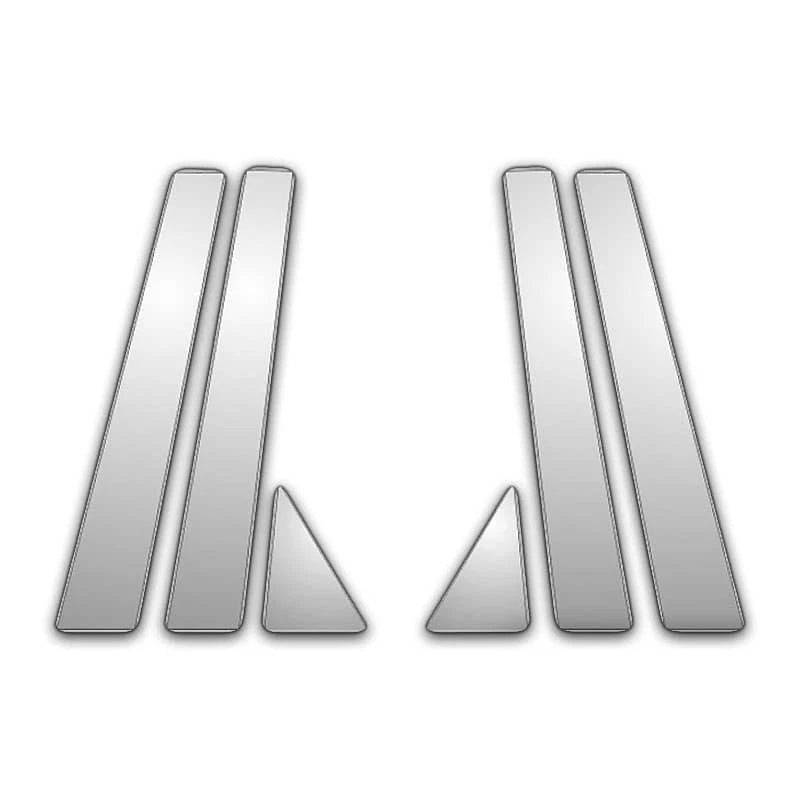6Pc Chrome Pillar Post Covers for 2004-2009 KIA Spectra - P39452