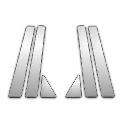 6Pc Chrome Pillar Post Covers for 2004-2009 KIA Spectra - P39452