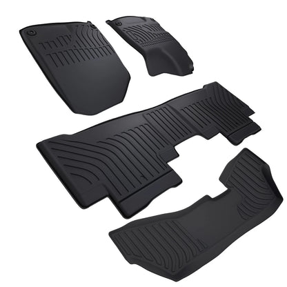 Black All-Weather Floor Mats for Acura MDX (2014–2020) 7 Seater TPE Rubber