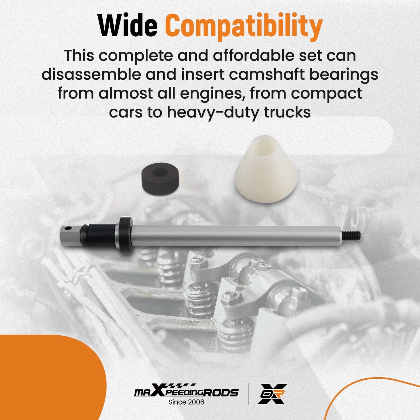 Cam Bearing Installation Removal Tool Kit for Engine (1.125''–2.69'')