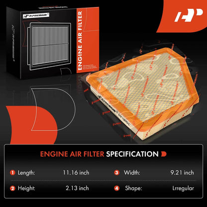 2X Engine Air Filter for Chevrolet Camaro (2010–2015)