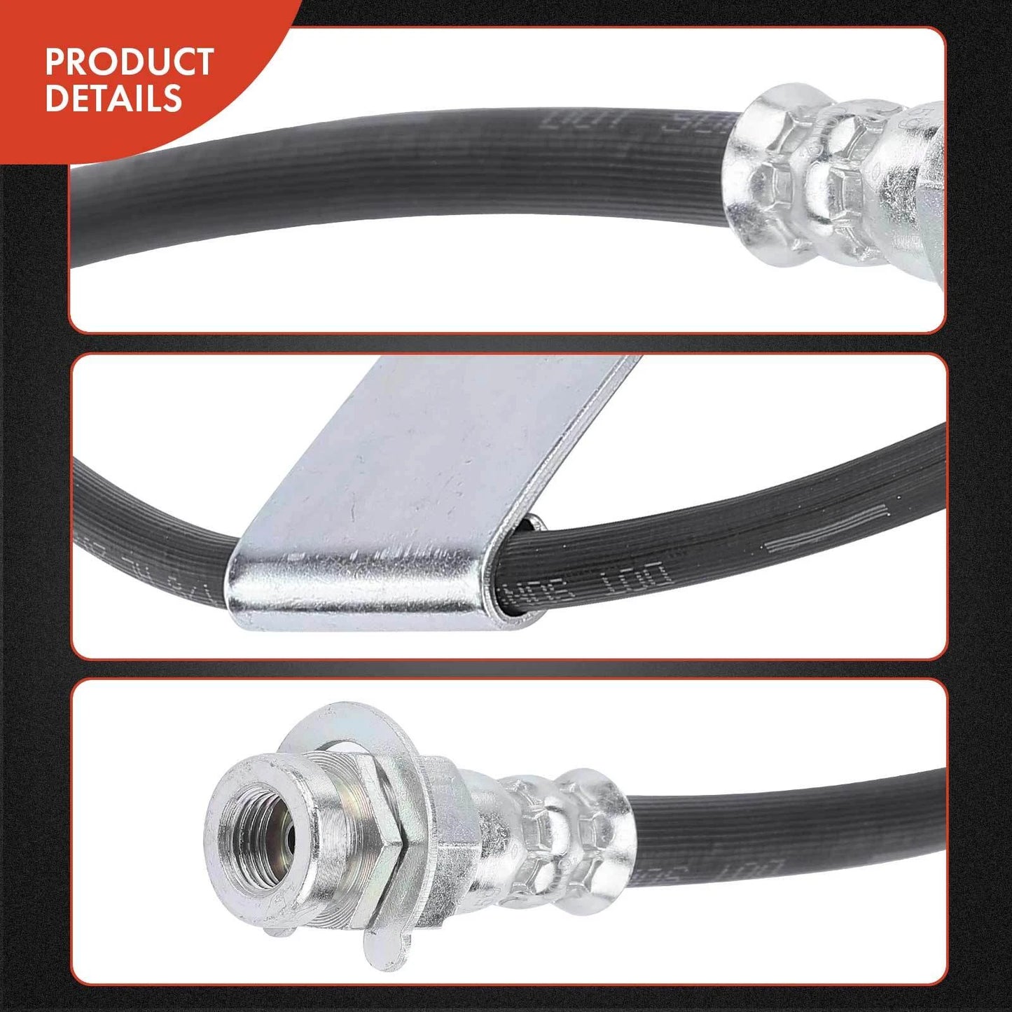 2X Front Brake Hydraulic Hose for Chevy C1500 Suburban (1995–1999)
