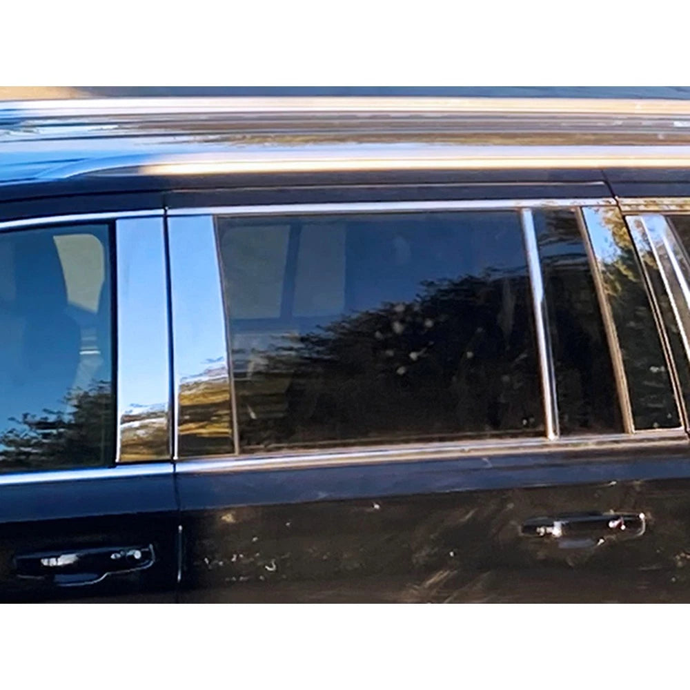 8pc. Luxury FX Polished Pillar Post Trim for 2021-2023 Chevy Suburban SUV