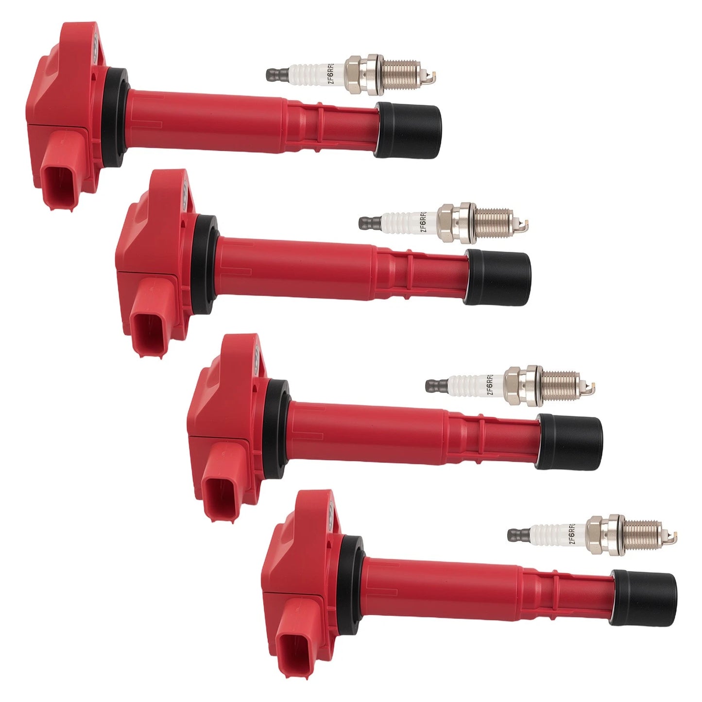 4X Ignition Coil and Iridium Spark Plug for Honda Civic Acura EL (2001–2005)
