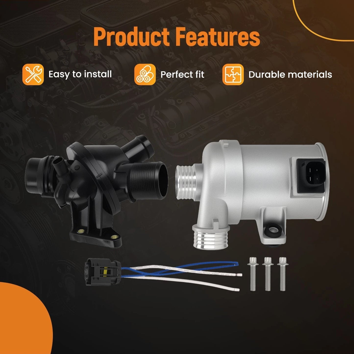Electric Coolant Water Pump for BMW X1 X3 X4 320i 328i (2016–2020)