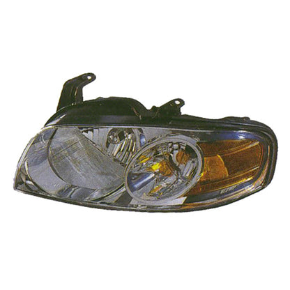 Replacement Chrome Passenger Side Head Light Assembly for 2004-06 Nissan Sentra